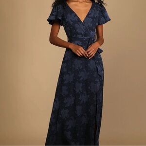 Elegant Black Floral Dress